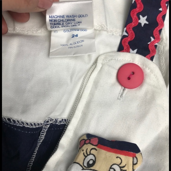 Girls Sailer Sunsuit with Hat and Pin Embroidered - Picture 7 of 10